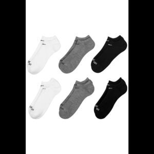 Nike Men's 6-Pack Everyday No Show Ankle Socks Black/Grey/White